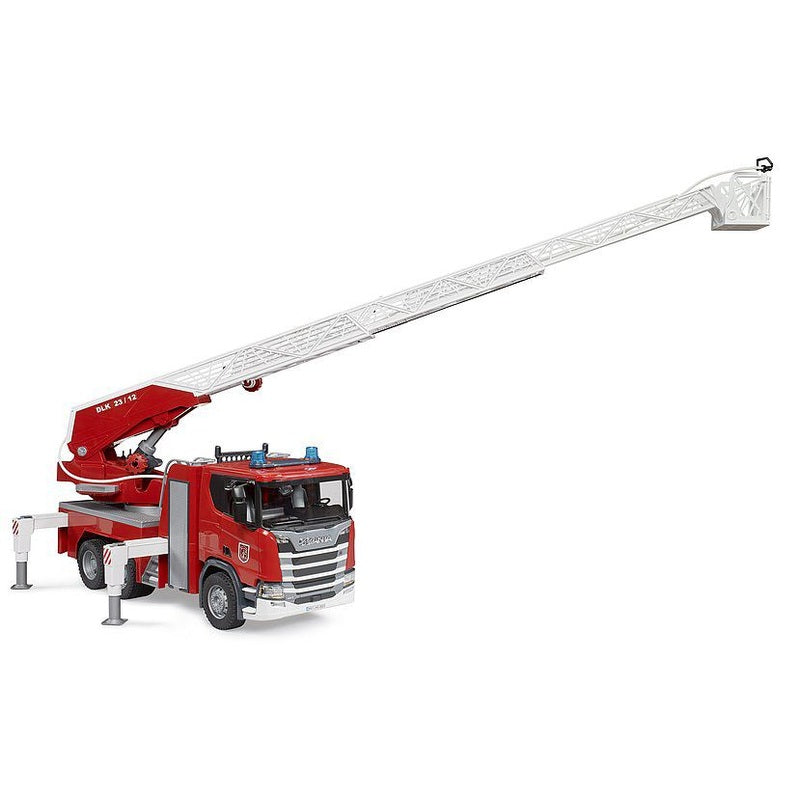 Scania Super 560R Fire engine with ladder, waterpump and Light & Sound Module by Bruder