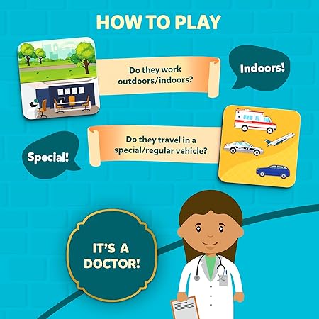 Skillmatics: Guess in 10 Junior Community Helpers Card Game by Skillmatics