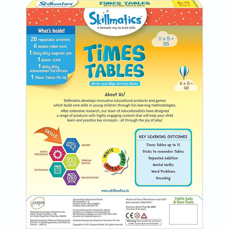 Skillmatics Time Tables by Skillmatics