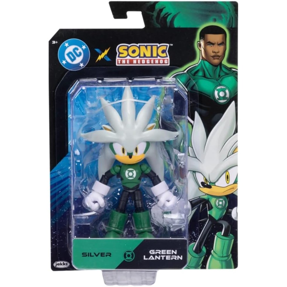 Sonic The Hedgehog DC x Sonic Silver Green Lantern by JAKKS Pacific