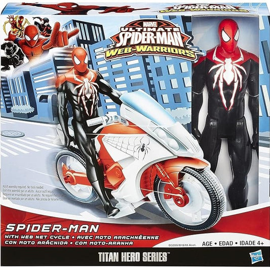 Spider-Man Marvel Ultimate Web Warriors with Web Net Cycle by Hasbro