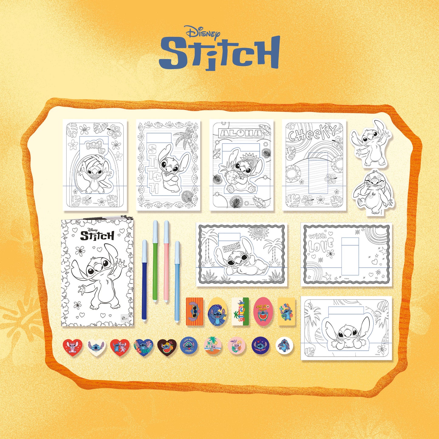 Stitch Colouring And Drawing Pop Up In A Backpack by Lisciani