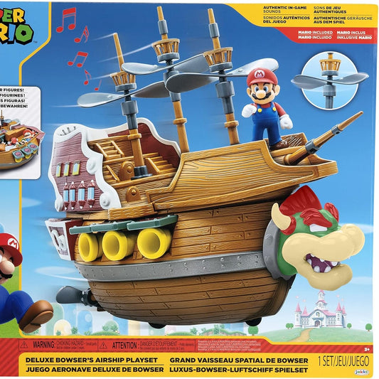 Super Mario Deluxe Bowser's Air Ship Playset by JAKKS Pacific