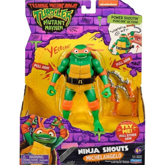 TMNT Mutant Mayhem 5.5” Michelangelo Deluxe Ninja Shouts Figure by Playmates Toys