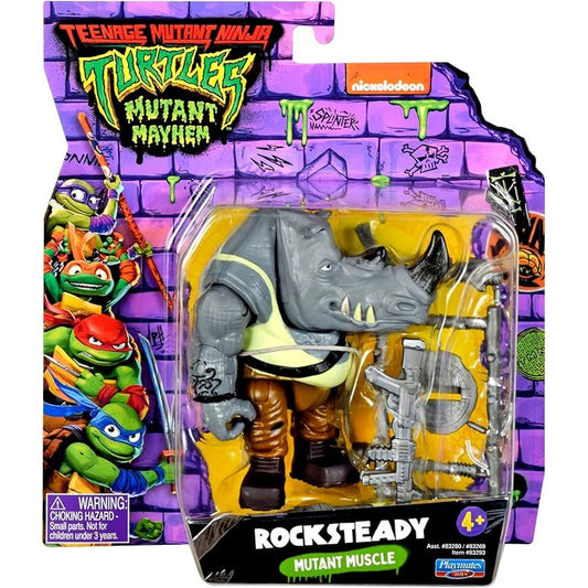 Teenage Mutant Ninja Turtles: Mutant Mayhem 3.75” Rocksteady by Playmates Toys