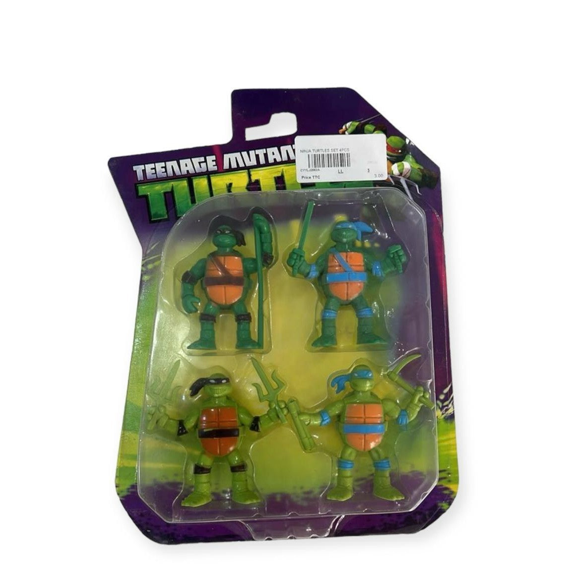 Turtle Ninja Pack of 4 by Playmates Toys