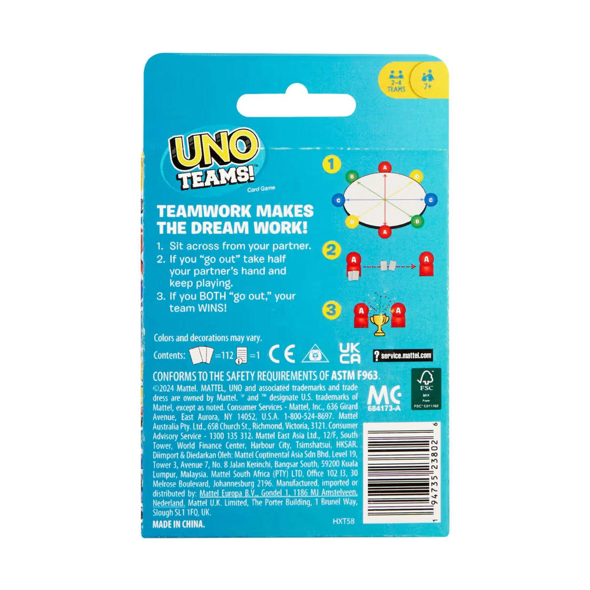 UNO TEAMS by Mattel