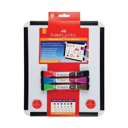 Faber-Castell Double-Sided Whiteboard Set with Markers & Eraser by Faber Castell