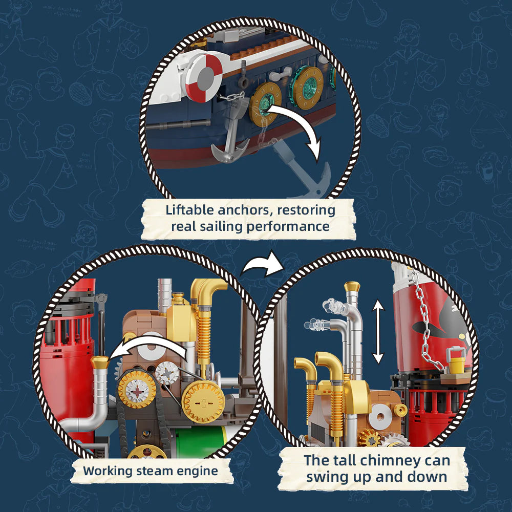 POPEYE TREASURE HUNT STEAMSHIP (86402)