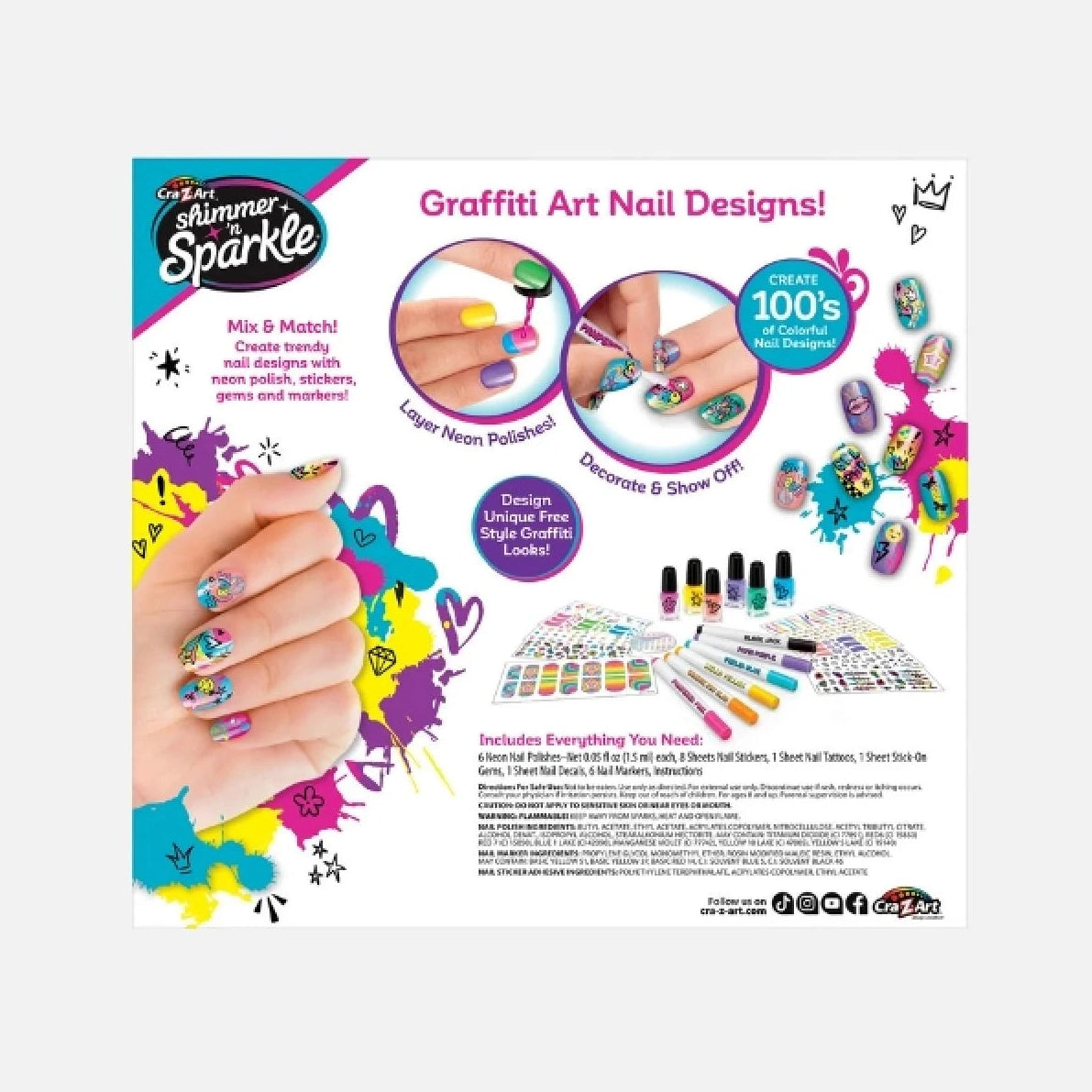 Cra-Z-Art Shimmer’n Sparkle Graffiti Nail Art Kit by Cra-Z-Art