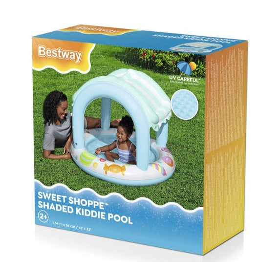 Bestway Sweet Shoppe Shaded Kiddie Inflatable Pool by Bestway