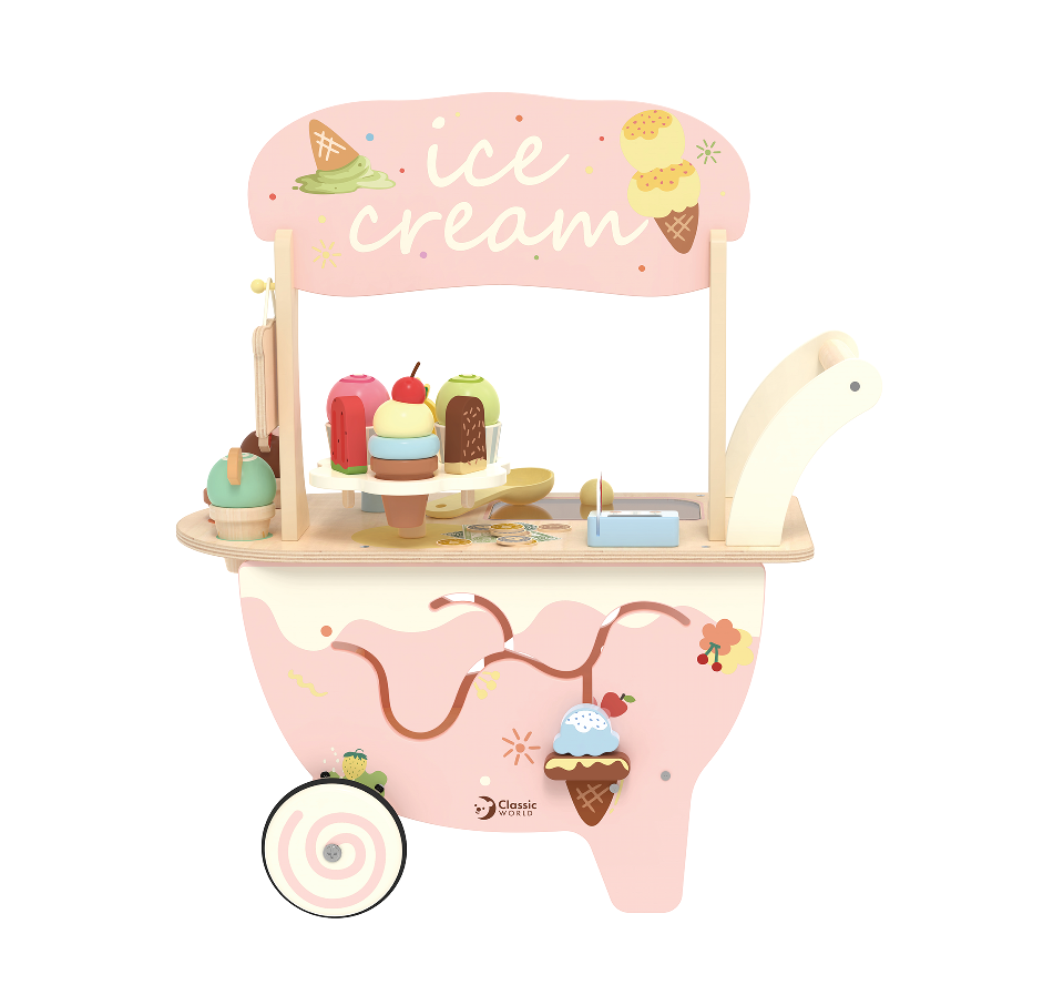 WOODEN ICE CREAM CART