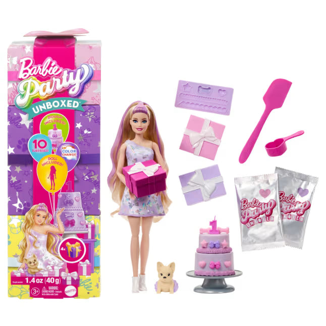 Barbie Party Unboxed Pet Birthday Series Doll