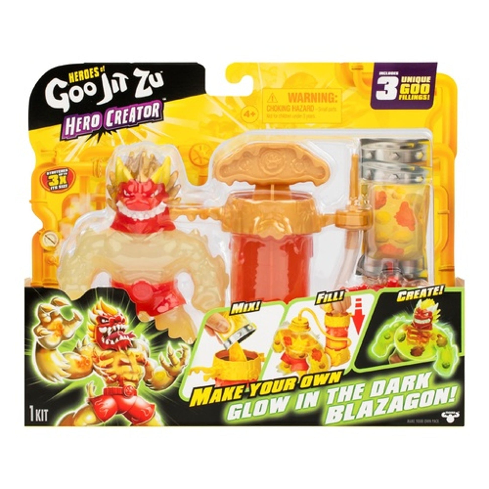 Goo Jit Zu Blazagon Hero Creator Figure Set Glow-in-the-Dark by Goo Jit Zu