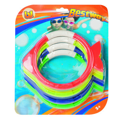 Bestway Diving Toy Set - Pool Dive Rings and Fish by Bestway