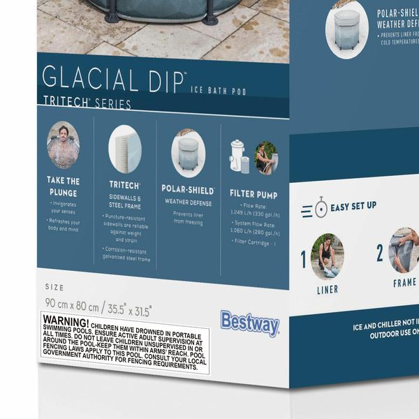 Bestway Glacial Dip Ice Bath Pod 90cm X 80cm by NEW LAND