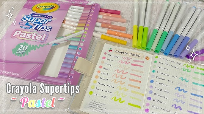 Crayola SuperTips Pastel Washable Markers, Pack of 20 by Crayola