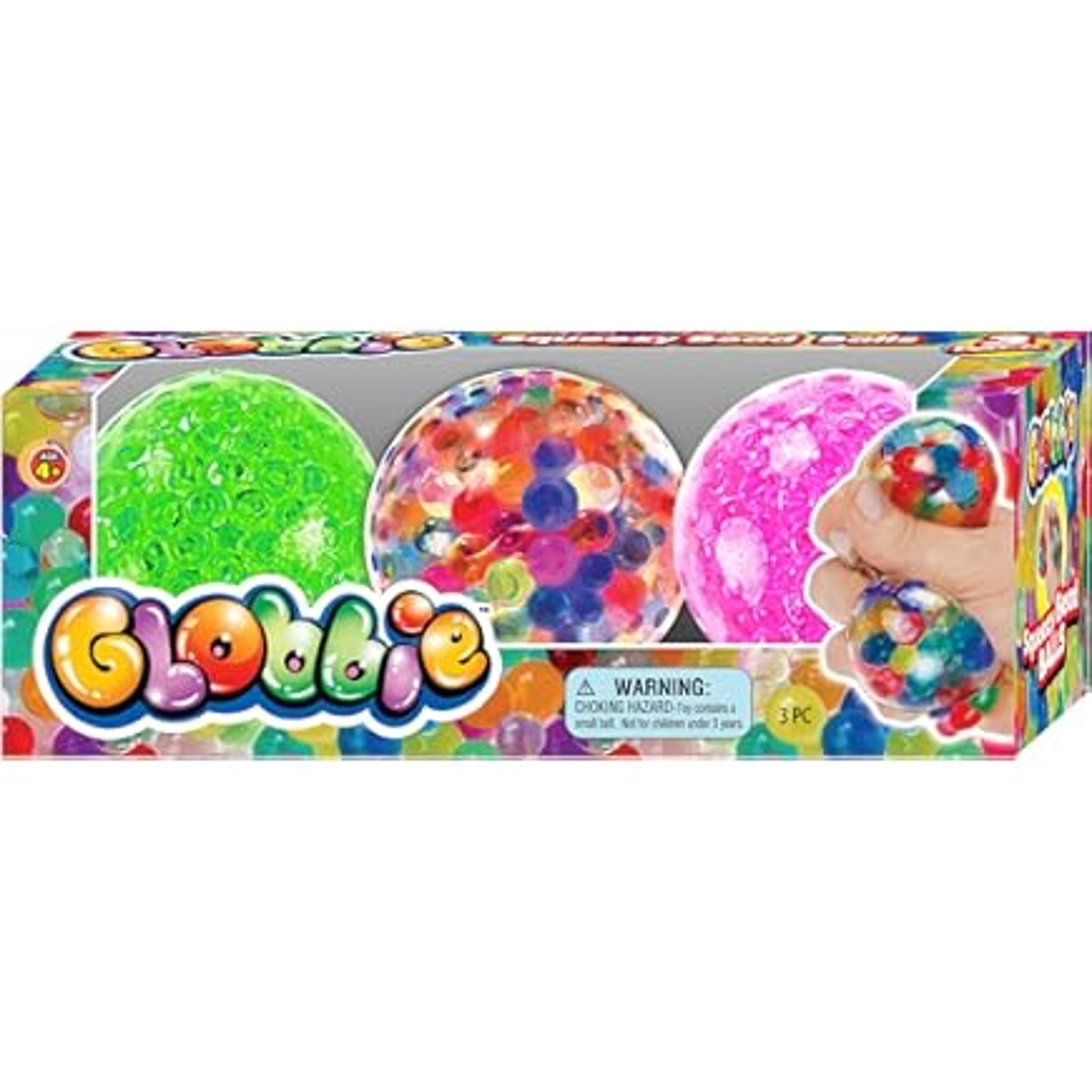 Ja-Ru Globbie Squishy Bead Balls Pack of 3 by Ja-Ru