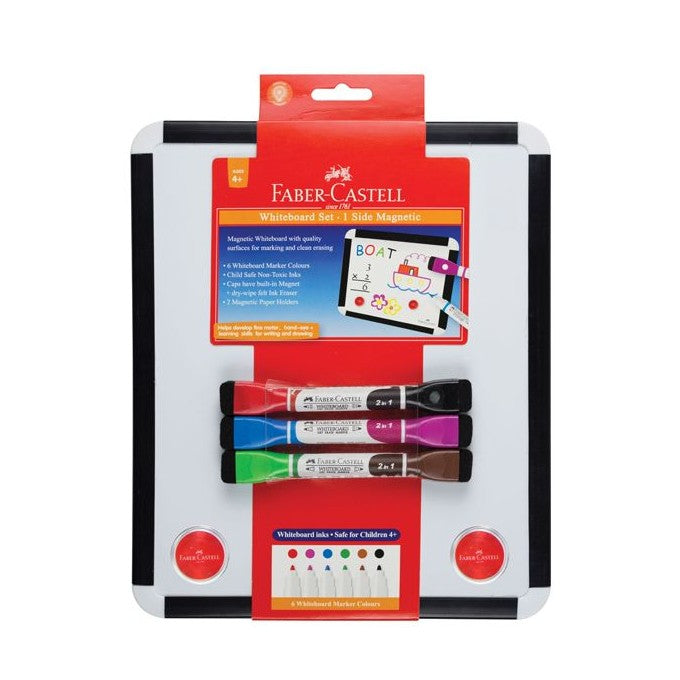 Faber-Castell Double-Sided Whiteboard Set with Markers & Eraser by Faber Castell