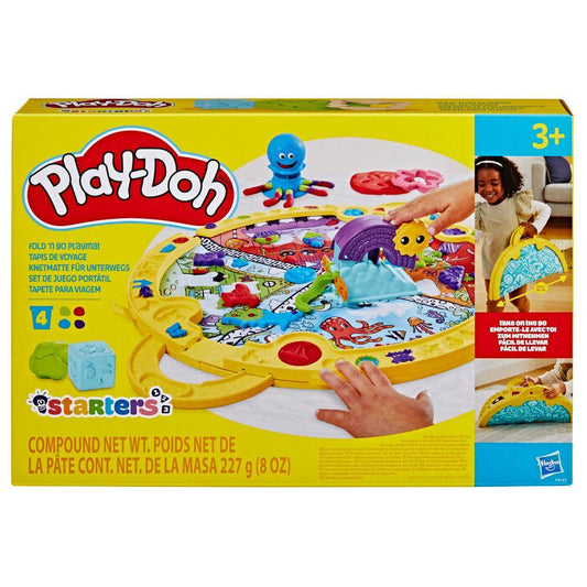 Play-Doh Fold & Go Playmat Starter Set with 19 Accessories