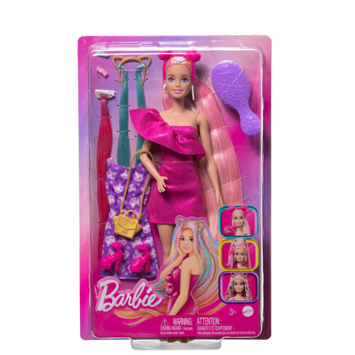 Barbie Fun & Fancy Hair Doll With Extra-Long Colorful Blonde Hair