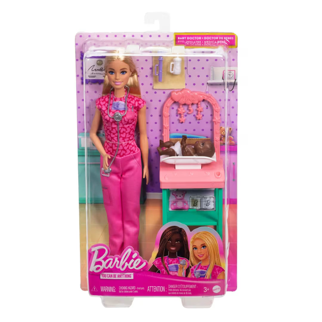 Barbie Baby Doctor Doll With Blonde Fashion Doll
