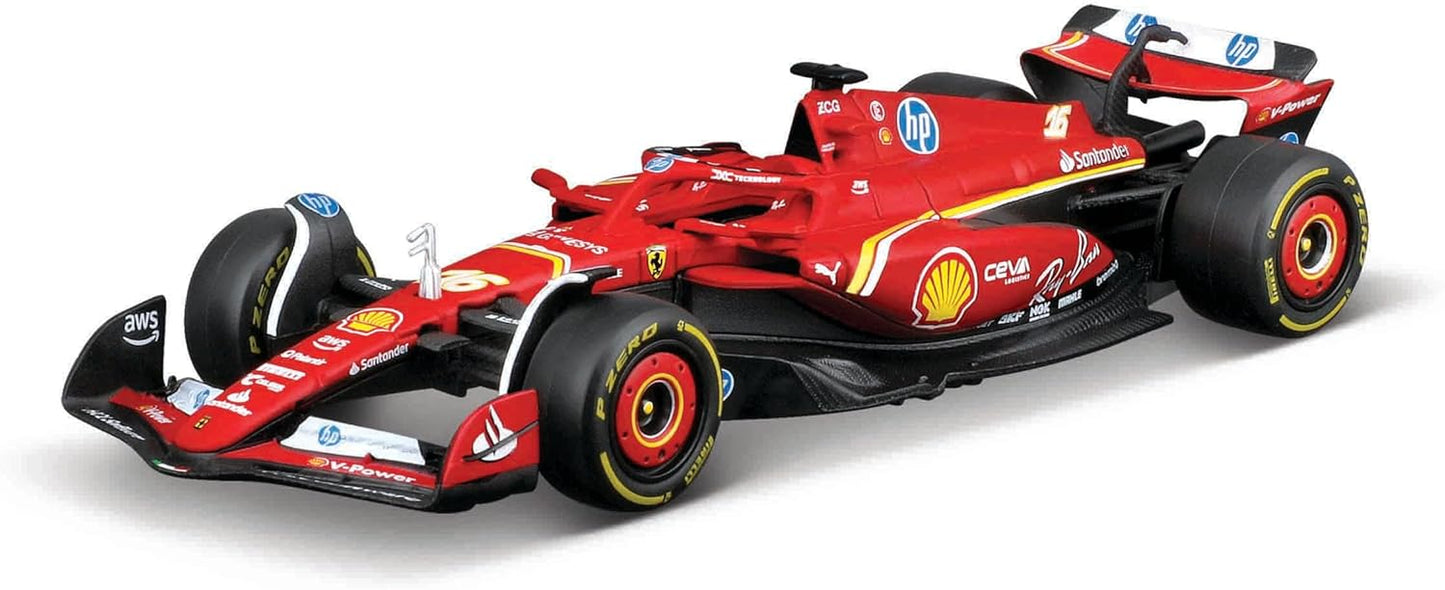 BURAGO RC FORMULA Racing Ferrari SF-24 diecast 1:41 with TRACK