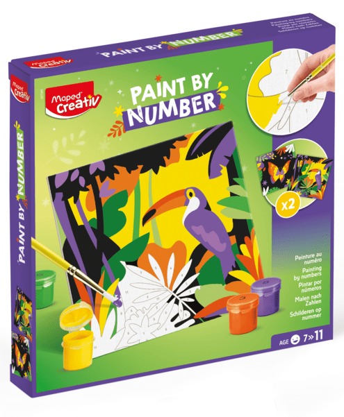 Paint by Number - TUCAN & BUTTERFLY