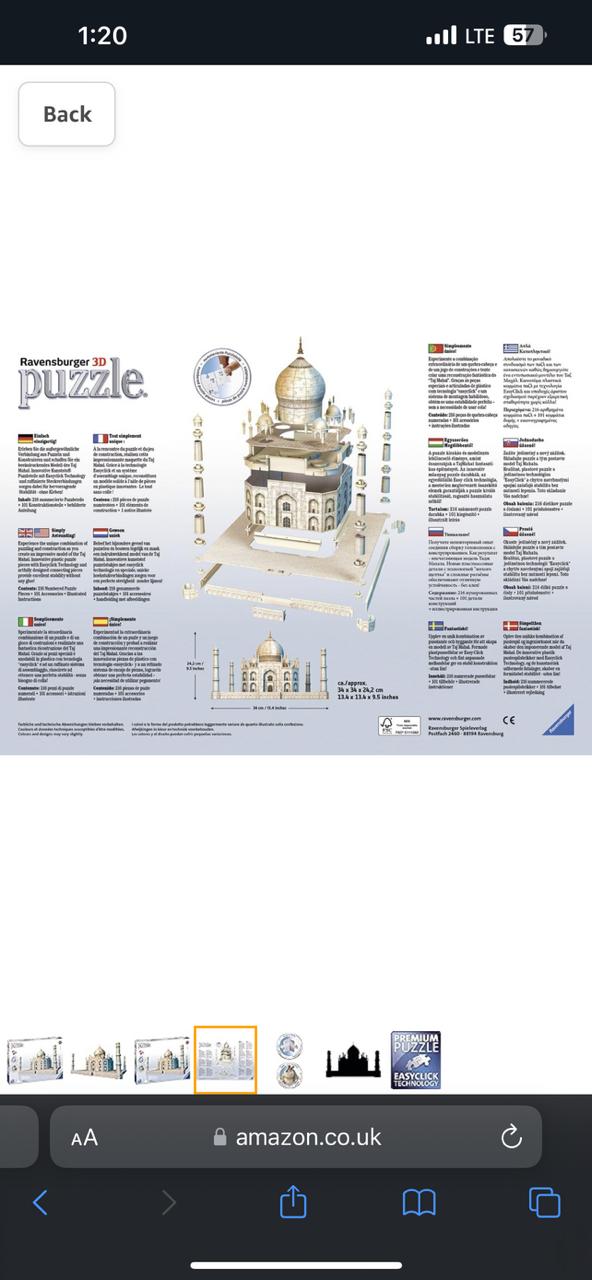 3D Puzzle Taj Mahal