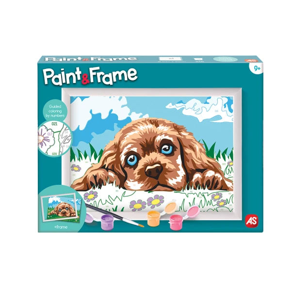 Paint and Frame "Loving Puppy" by AS Art