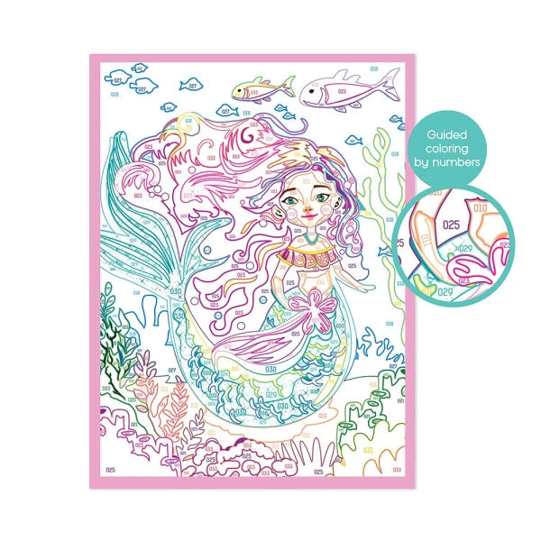 HappiHobbi Paint & Frame Paint By Numbers Mythical Mermaid by AS Art
