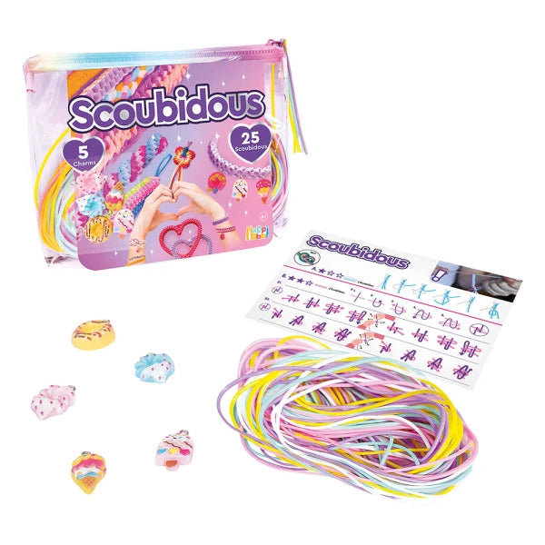 HappiHobbi Bag With 25 Scoubidois & Accessories