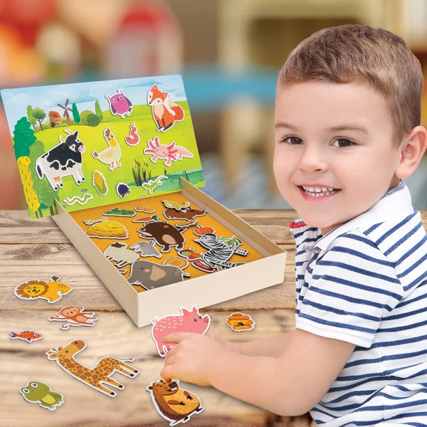 HappiHobbi Animals 45 Educational Paper Magnets by AS Art