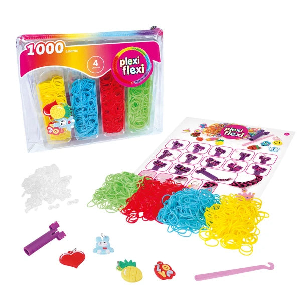 Plexi-Flexi Bag With 1000 Looms & 4 Charms by AS Art