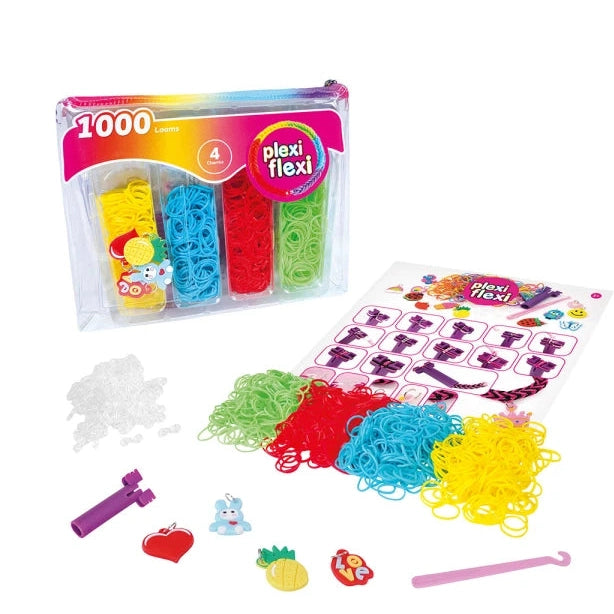 Plexi-Flexi Bag With 1000 Looms & 4 Charms