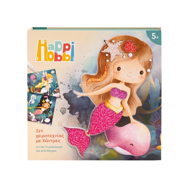HappiHobbi Art Craft Set Crystal Beads Mermaids
