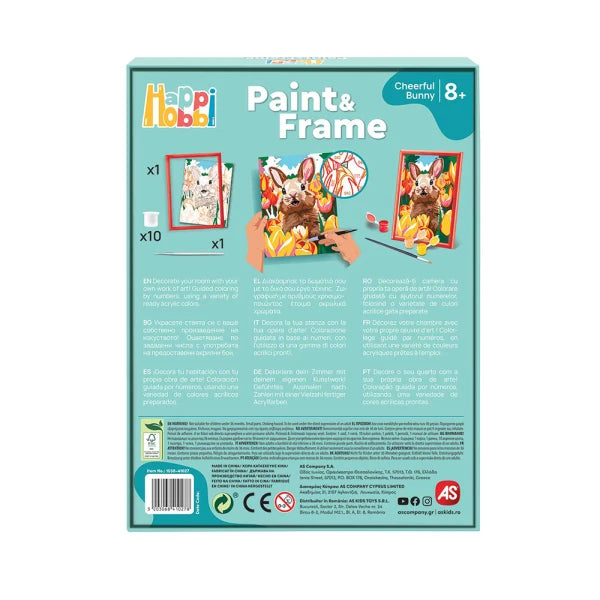 Paint & Frame " Cheerful Bunny" by AS Art