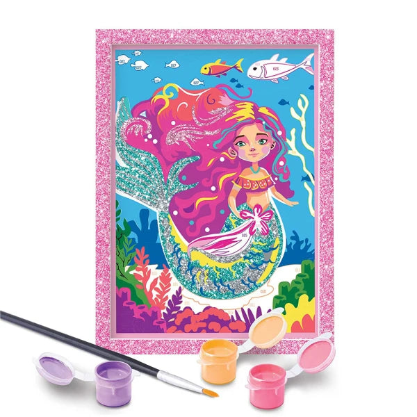 HappiHobbi Paint & Frame Paint By Numbers Mythical Mermaid by AS Art
