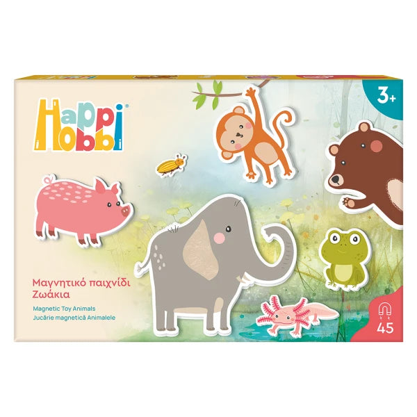 HappiHobbi Animals 45 Educational Paper Magnets by AS Art