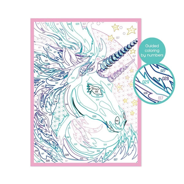 HAPPIHOBBI PAINT & FRAME PAINT BY NUMBERS FAIRYTALE UNICORN by NEW LAND