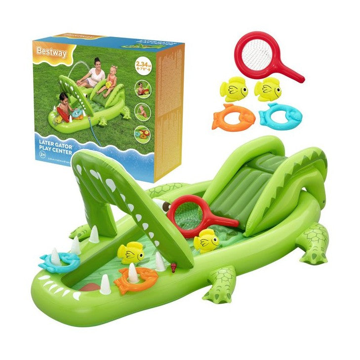Bestway Crocodile Water Playground with Slide Accessories by Bestway